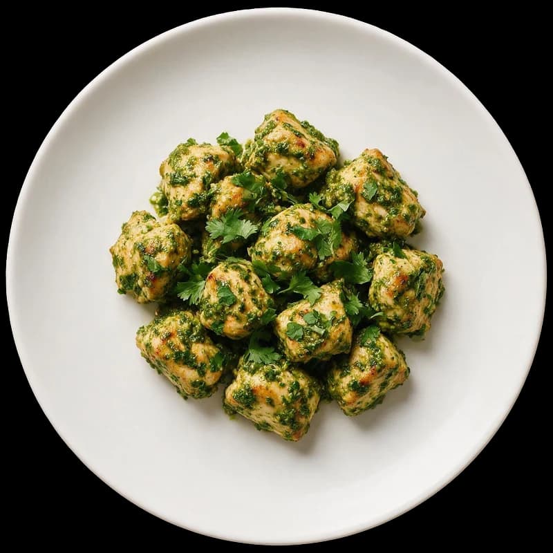 Green Chicken Chilli Boti